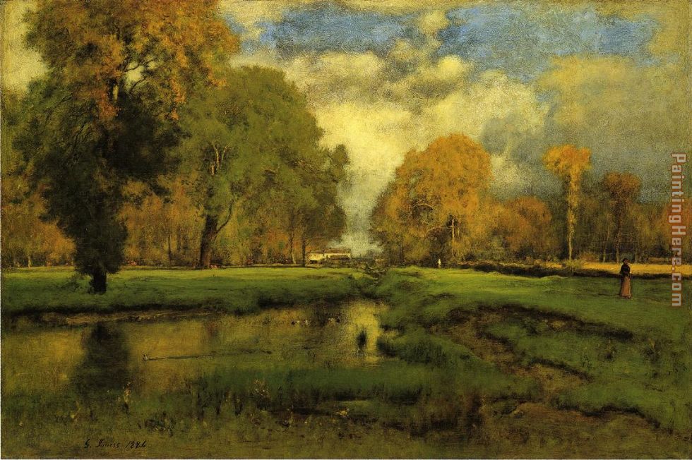 October painting - George Inness October art painting